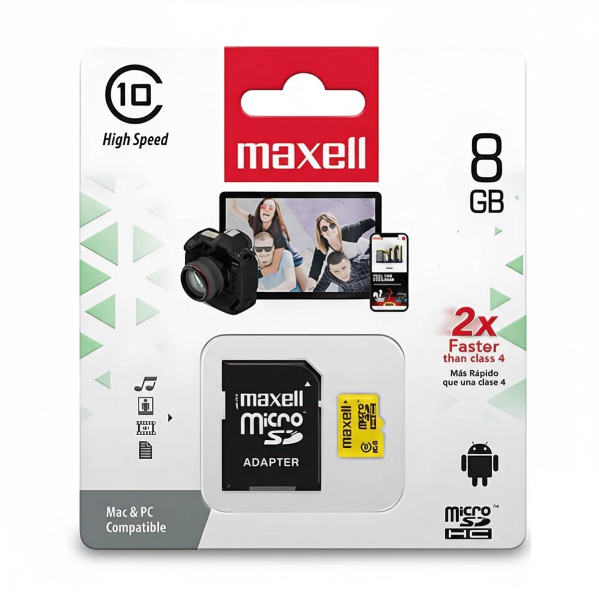 MAXELL - Tarjeta De Memoria Micro SD Maxell 8GB CLASE 10