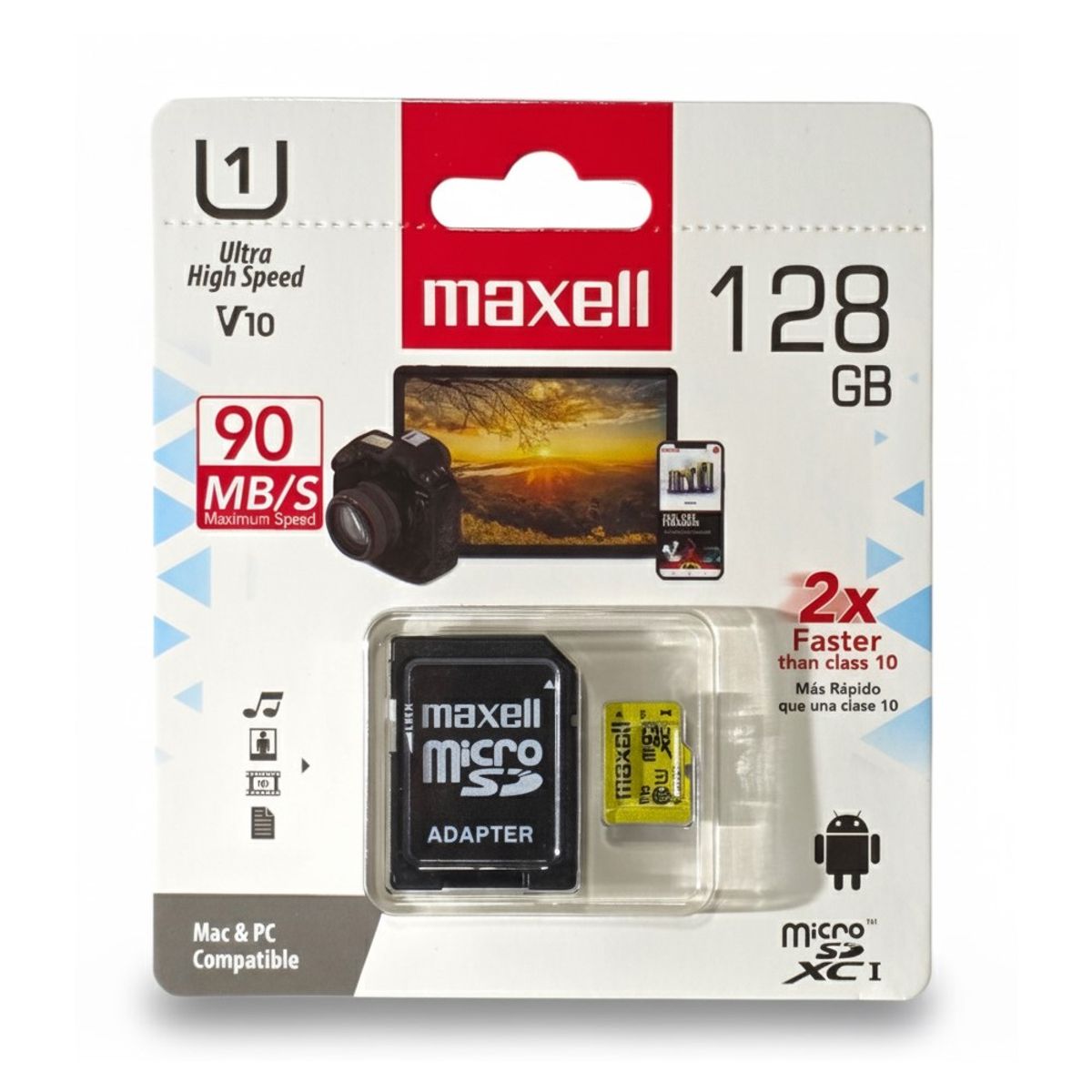 MAXELL - Tarjeta De Memoria Micro SD Maxell 128GB CLASE 10