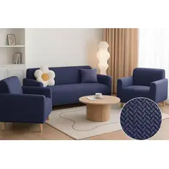 GENERICO - SET DE CUBRE SILLONES 3+1+1 TELA TEXTURIZADA CON DISEÑO