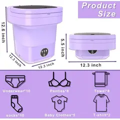 GENERICO - Mini Lavadora Plegable