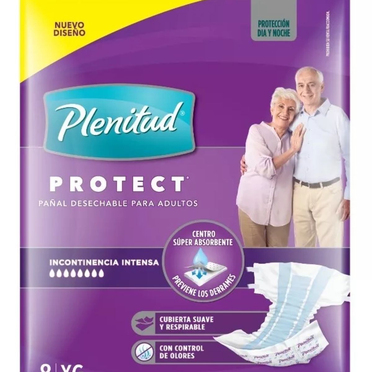 PLENITUD - PAÑAL ADULTO PLENITUD PROTECT TALLA G/XG 8 unidades