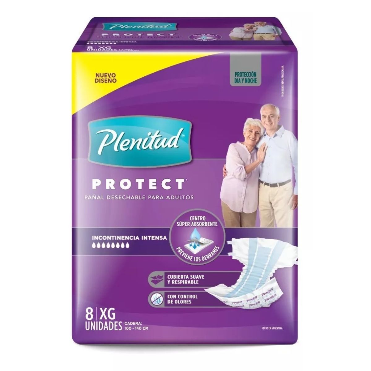 PLENITUD - PAÑAL ADULTO PLENITUD PROTECT TALLA G/XG 8 unidades