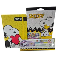 GENERICO - Pack Soopy Libreta Cuaderno + Block de Sticker + Set Posit