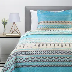 ZAHR - Cubrecama Ultrasonic Turquesa 1 plaza