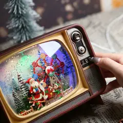 GENERICO - Caja Musical TV Retro Decorativa de Navideña