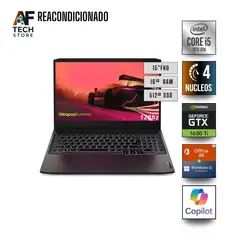 LENOVO - Notebook Ideapad Gaming 3 I5 10th 16GB 512GB GTX1650 Win11+Office Reacondicionado Profesional