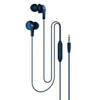 Audífonos Ultra Bass In-Mic 35mm Con Micrófono Azul Azul