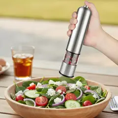 MOVI - Molinillo Eléctrico Sal y Pimienta de Acero Inoxidable