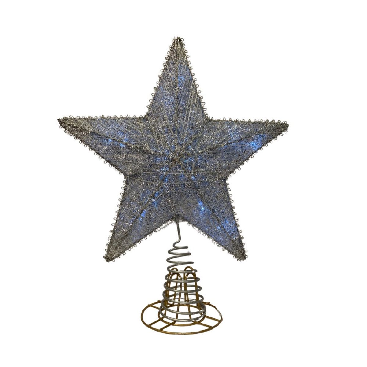 GENERICO - Estrella Plata para árbol navideño