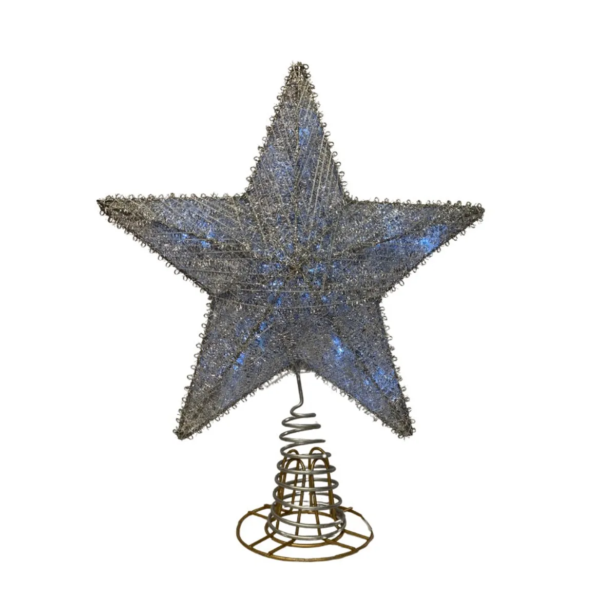 GENERICO - Estrella Plata para árbol navideño