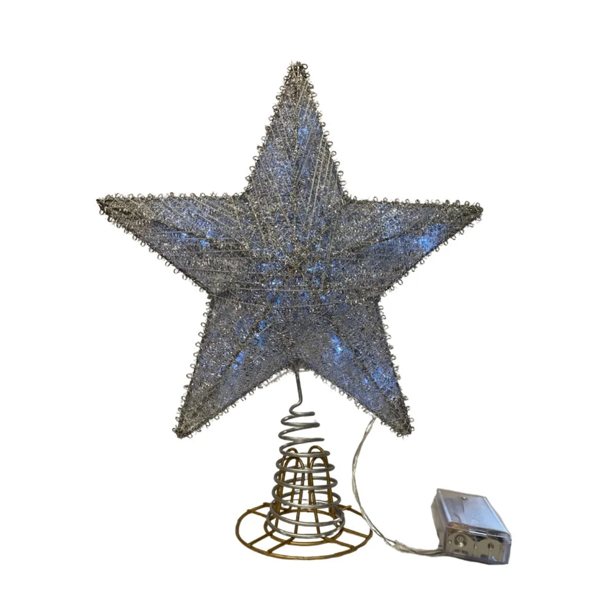 GENERICO - Estrella Plata para árbol navideño