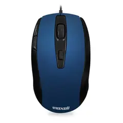 MAXELL - Mouse Óptico 5 Botones Con Cable USB MOWR-105 Azul