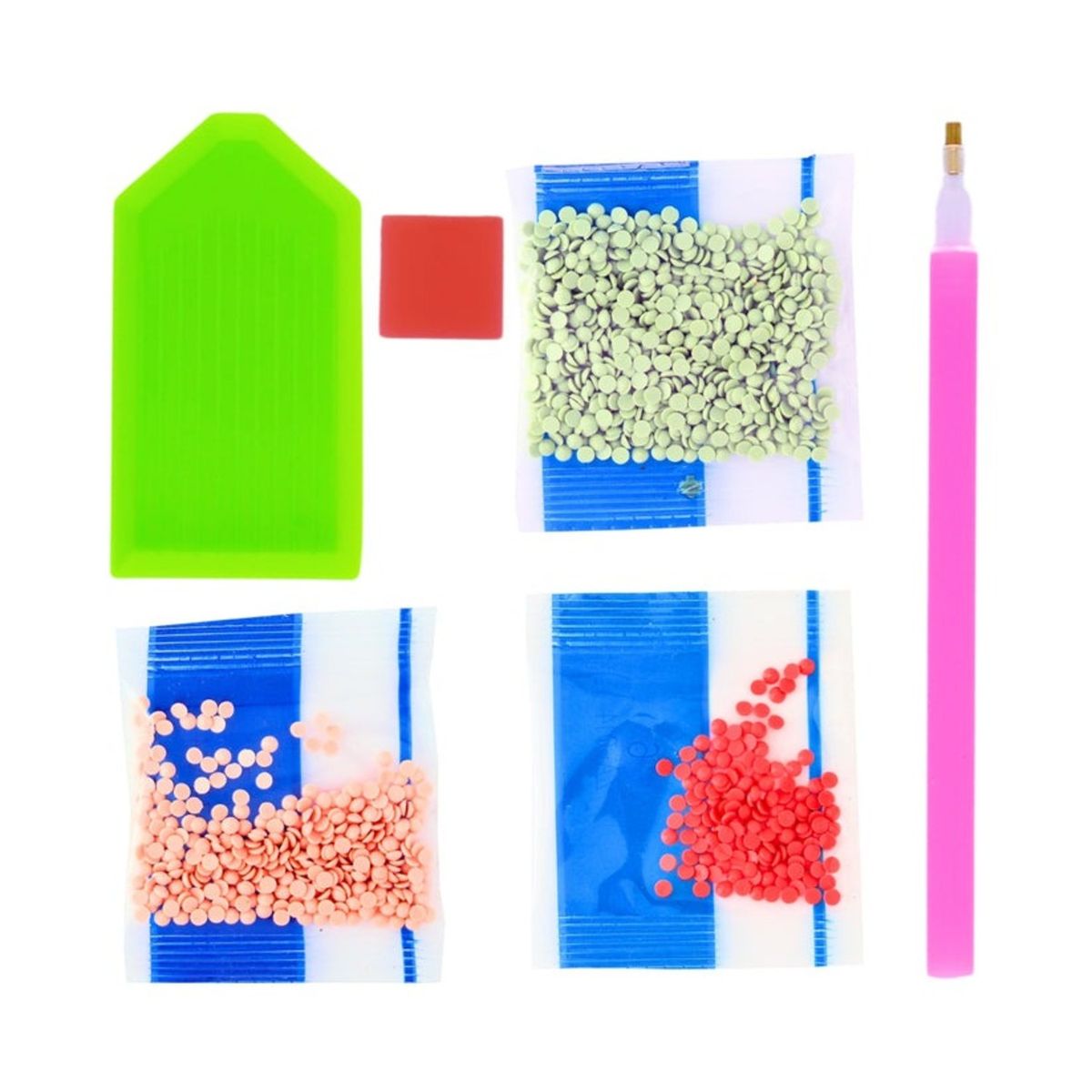 SOLEIO - PACK X 4 PINTURA DIAMANTE ROSA NIÑA PELO NEGRO