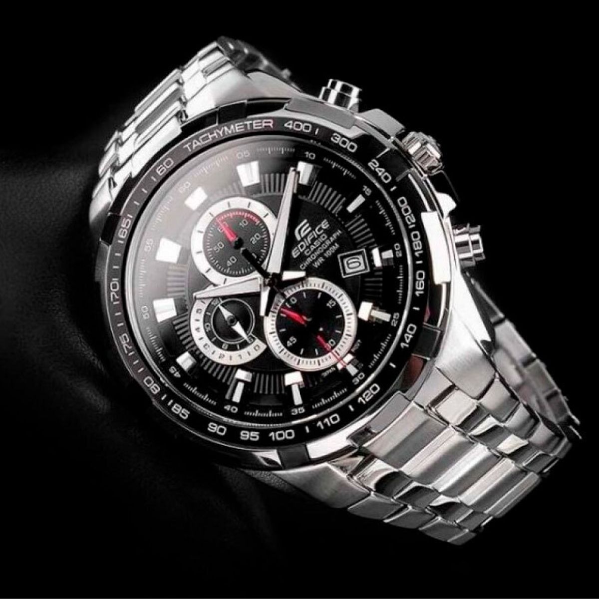 CASIO - RELOJ CASIO EDIFICE EF539D-1A HOMBRE CRONO ACERO WR100M