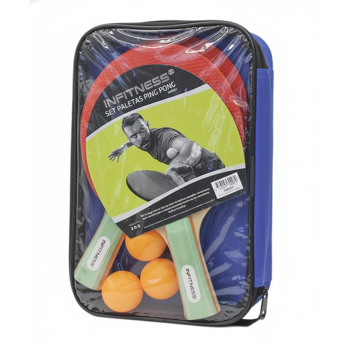 INFITNESS - Set 2 Paletas De Ping Pong Infitness IN0007 Nivel Básico