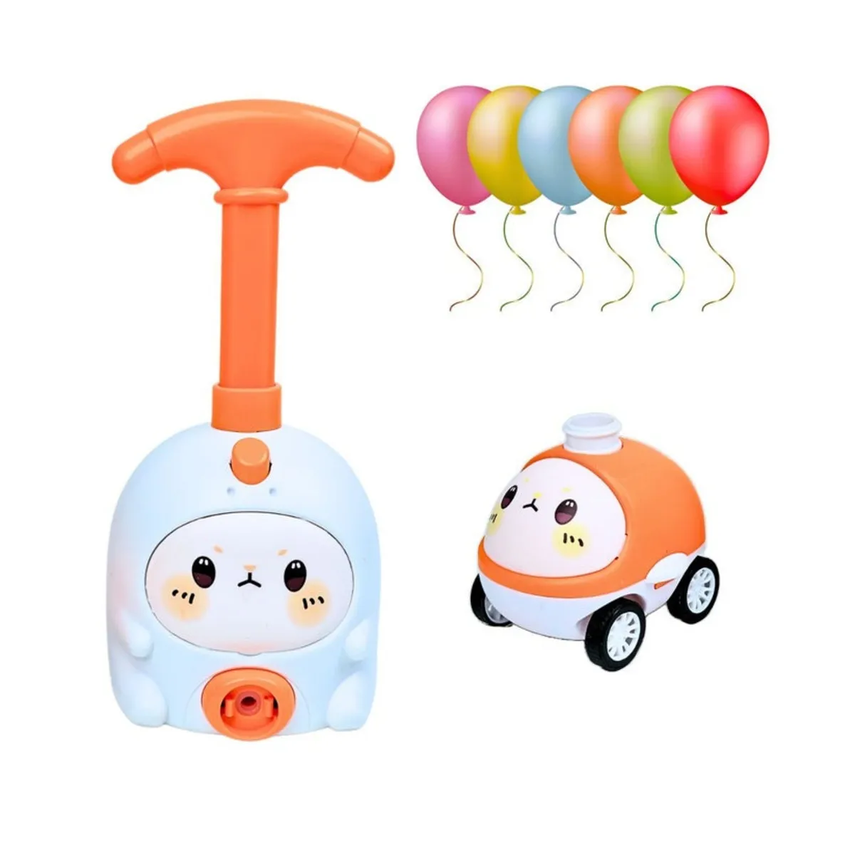 SOLEIO - BOMBÍN LANZADOR DE AUTOS INFLADOR DE GLOBOS CUTE NARANJA