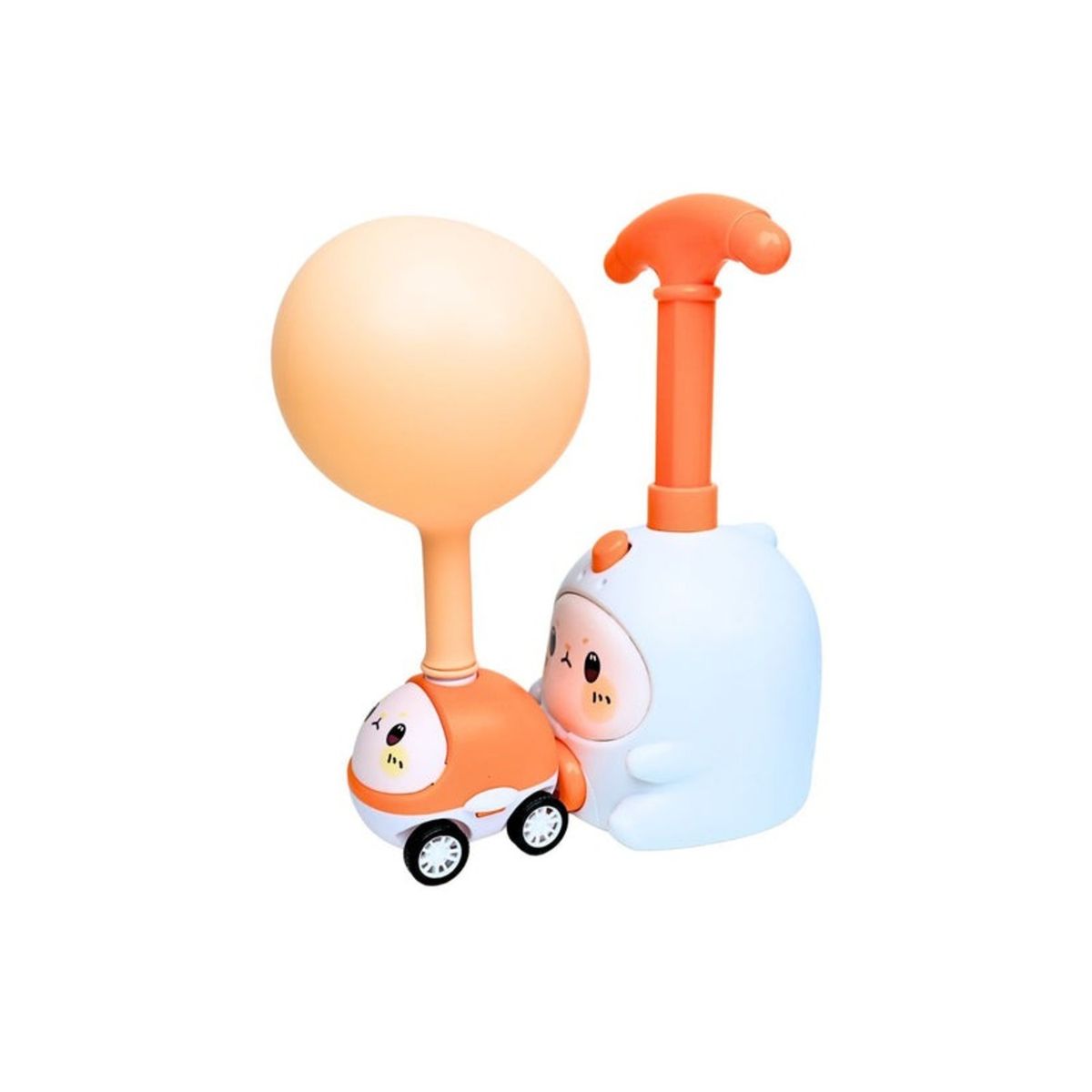 SOLEIO - BOMBÍN LANZADOR DE AUTOS INFLADOR DE GLOBOS CUTE NARANJA