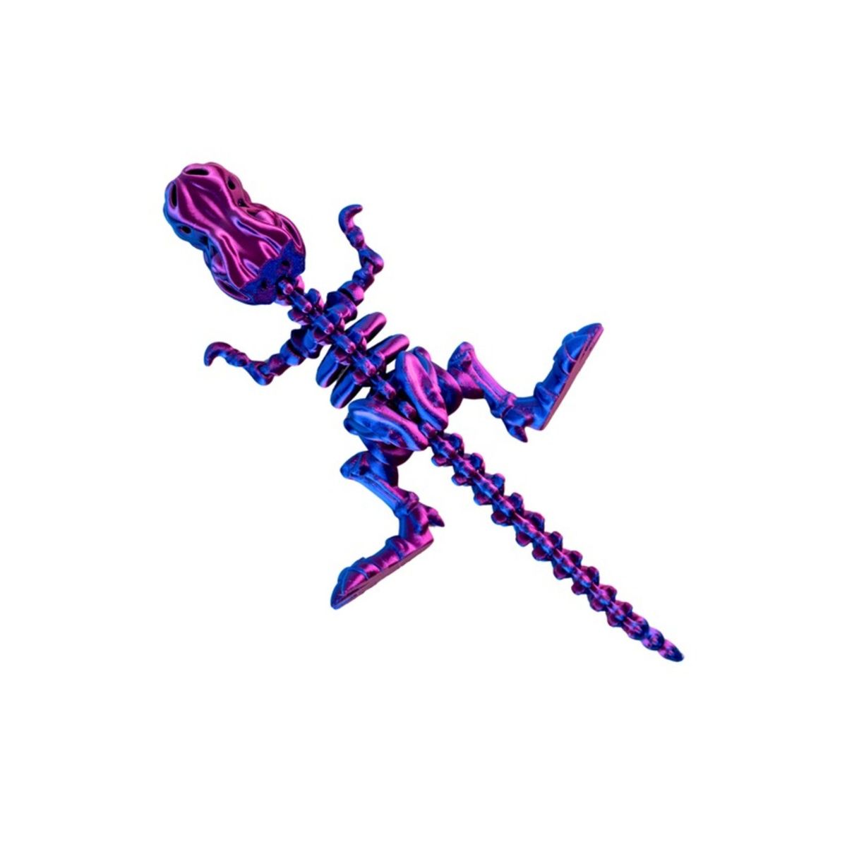 SOLEIO - JUGUETE DINOSAURIO T-REX TORNASOL IMPRESIÓN 3D MORADO