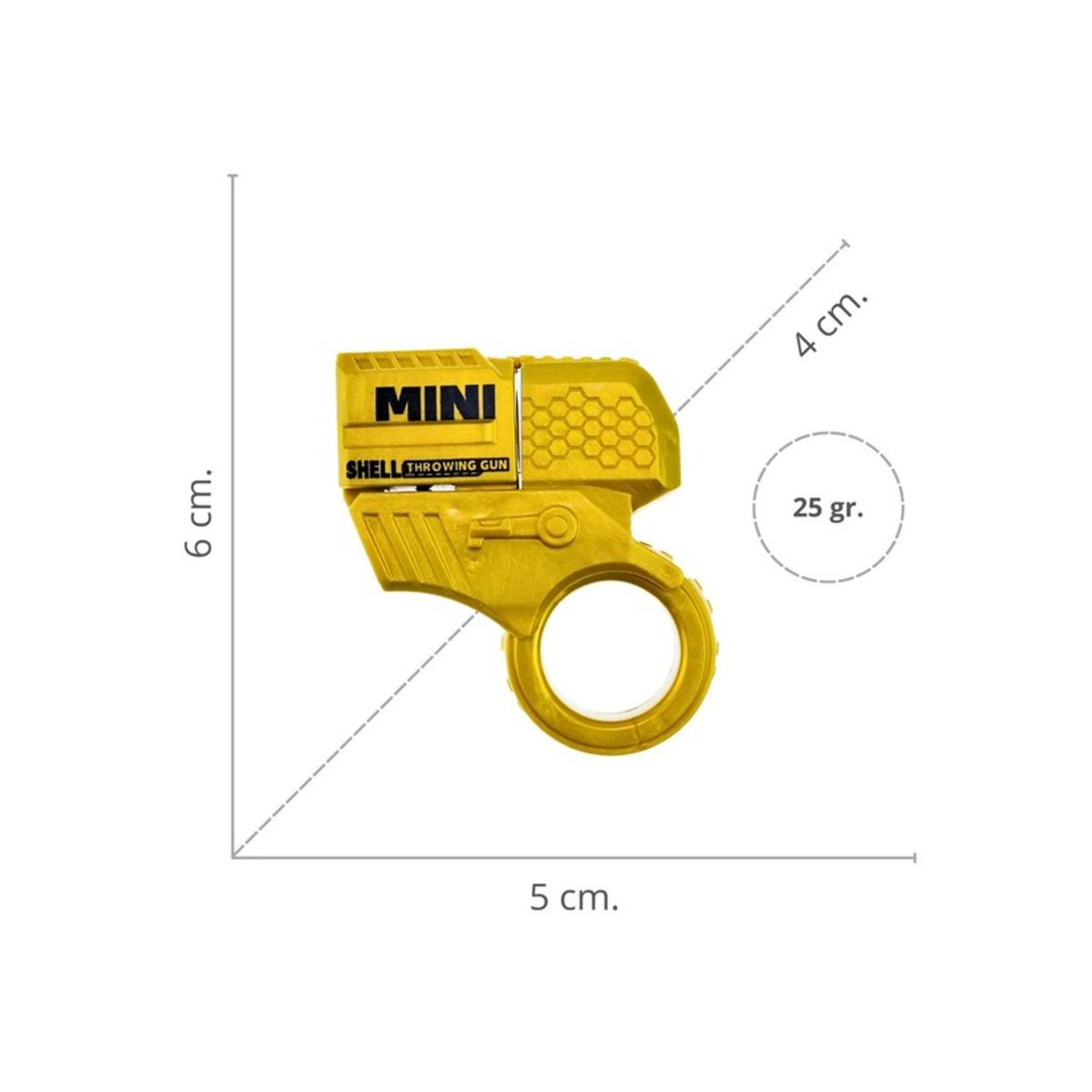 SOLEIO - JUGUETE FIDGET MINI LANZADOR ANTI ESTRÉS DORADO