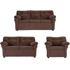 GENERICO - Living Mateo 321  - Cuero Sintético Felpa / Muebles Altiro