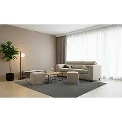 FANCY HOGAR - Sofá 3 Cuerpos + 2 Pouf -