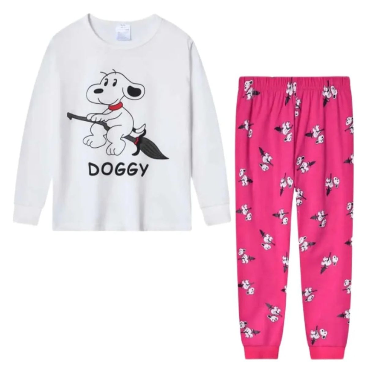 QIKUN - Conjunto Pijama Algodón Snoopy Infantil