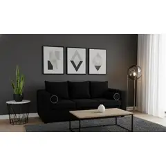 FANCY HOGAR - Sofa prince 3 cuerpos felpa