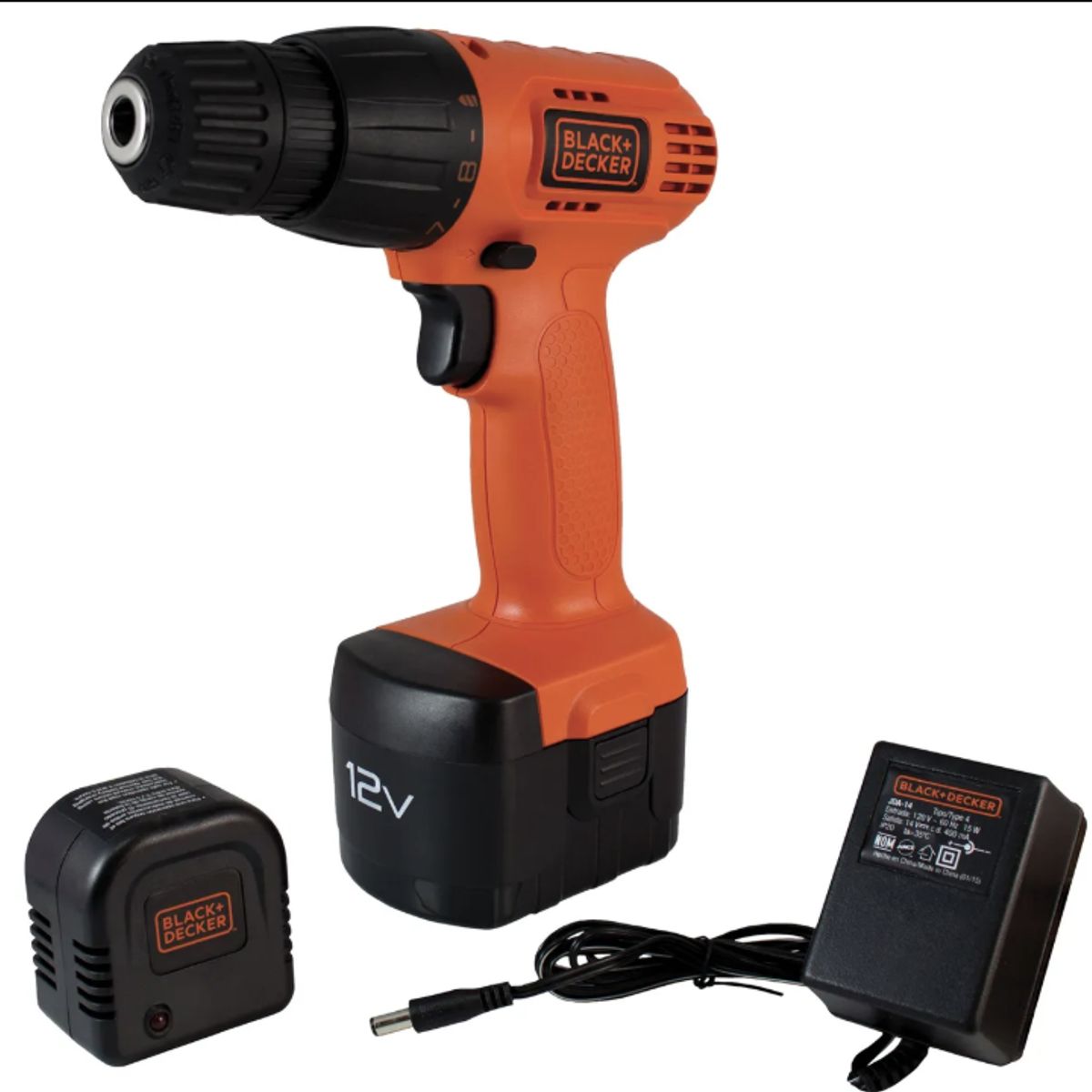 BLACK+DECKER - TALADRO ATORN CD-121-K B & D INALAMBRICO 10MM