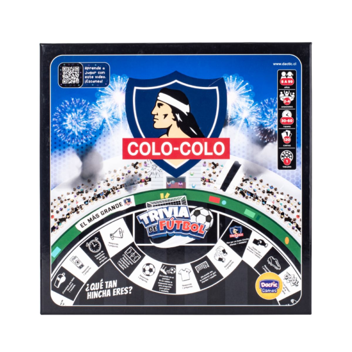 DACTIC - Juego de Mesa Trivia de Futbol Colo Colo
