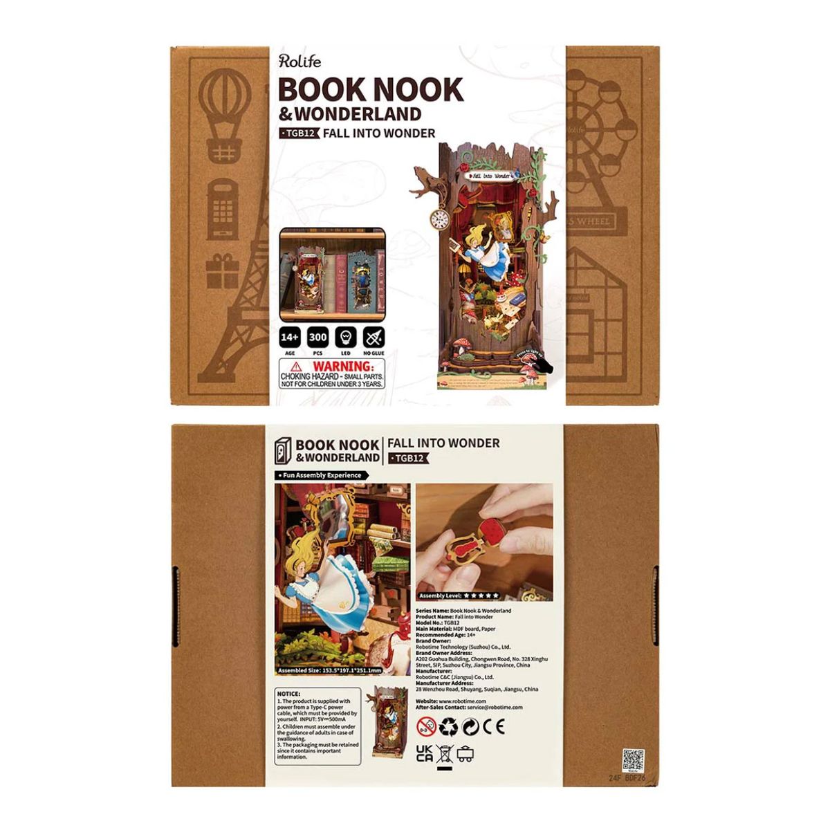 ROBOTIME - Fall into Wonder BookNook Miniatura Sujetador Puzzle 3d Robotime