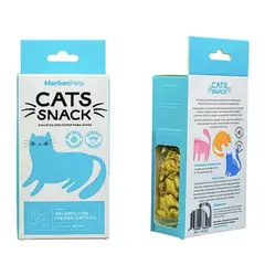 MARBEN PETS - Galletas con CATNIP sabor salmón con hierba gatera