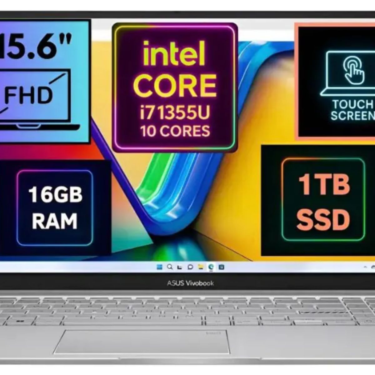 ASUS - Notebook Asus Vivobook F1504VA 15.6 FULL HD PANTALLA TACTIL INTEL CORE I7 1355U Ssd 1tb 16gb W11