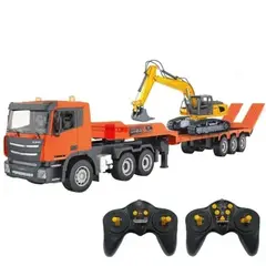 GENERICO - RETROEXCAVADORA Y CAMION CONTROL REMOTO BATERIA RECARGABLE 2.4 GHZ