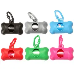 GENERICO - Dispensador de bolsa de basura para paseo de mascota color al azar