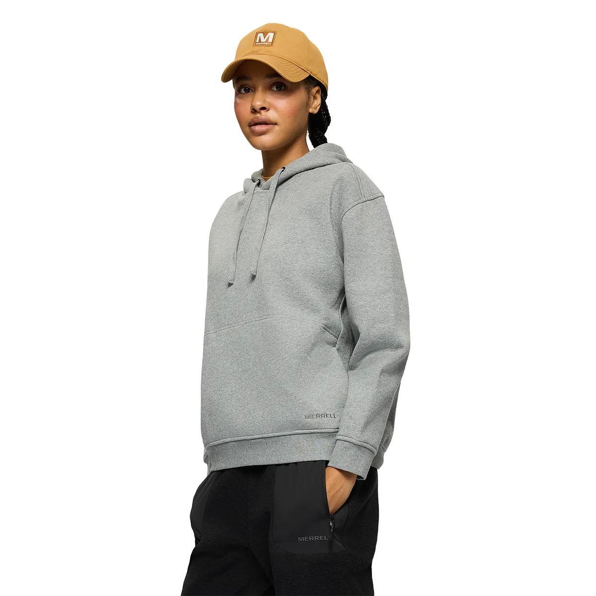 MERRELL - Poleron Mujer Relaxed Hoody Gris MERRELL
