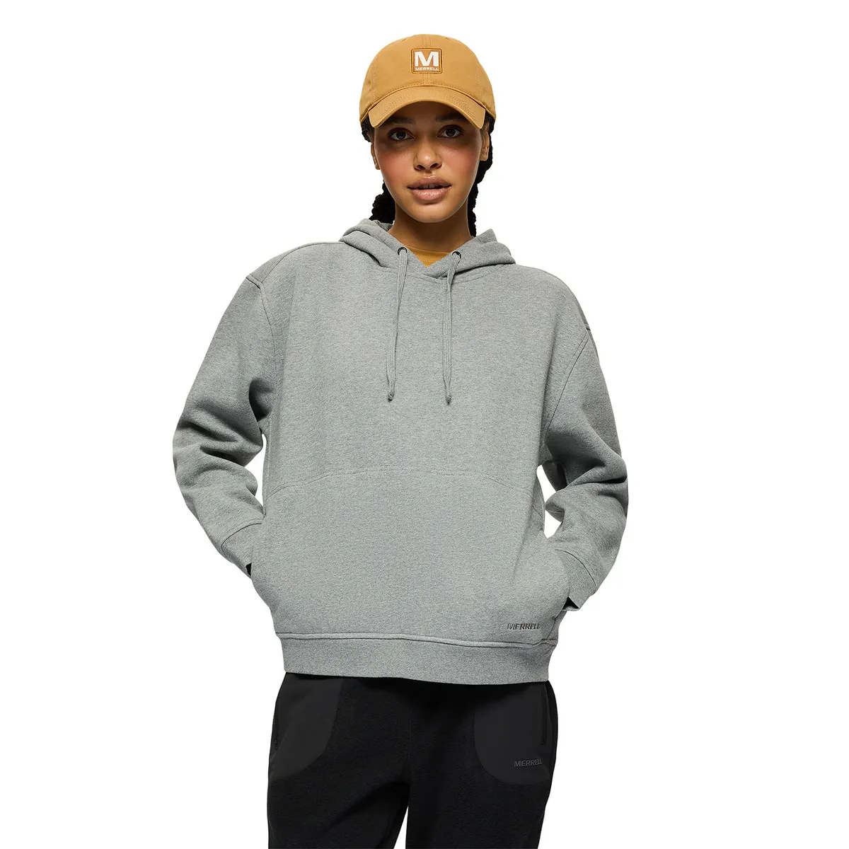 MERRELL - Poleron Mujer Relaxed Hoody Gris MERRELL