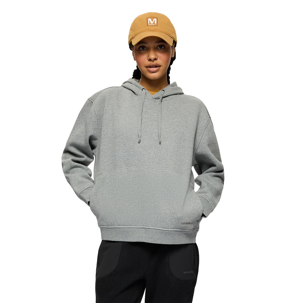 MERRELL - Poleron Mujer Relaxed Hoody Gris MERRELL