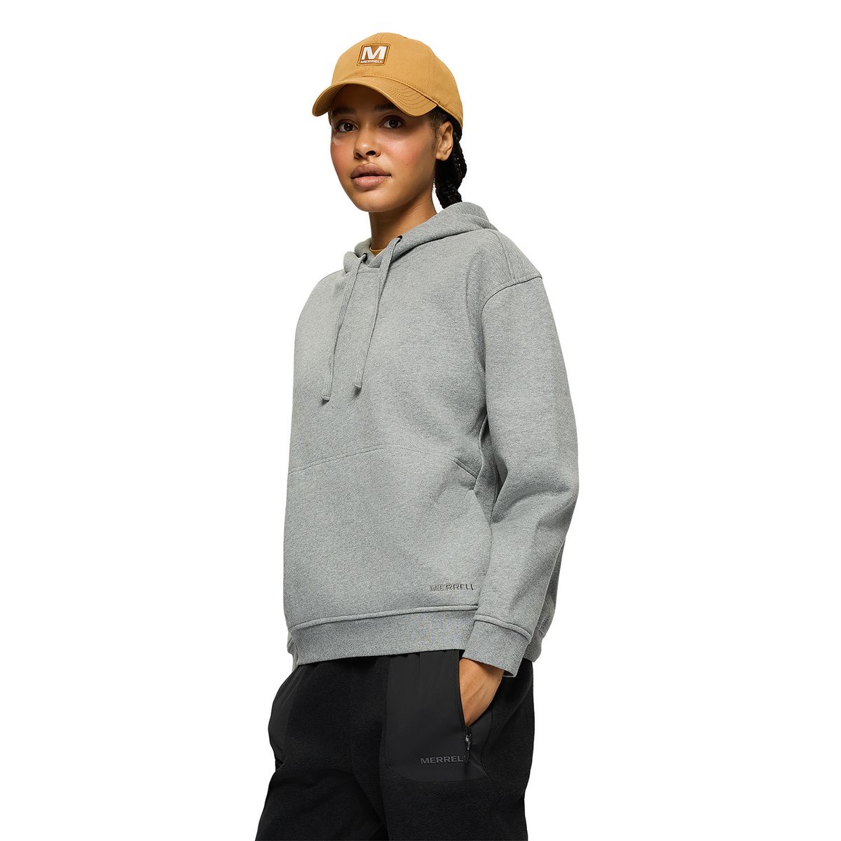 MERRELL - Poleron Mujer Relaxed Hoody Gris MERRELL