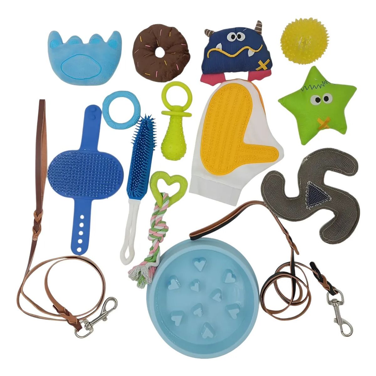 DEFENSOR FOREVER - Set 15 Juguetes Para Mascotas Perros Pelota Cepillos Y accesorios de aseo