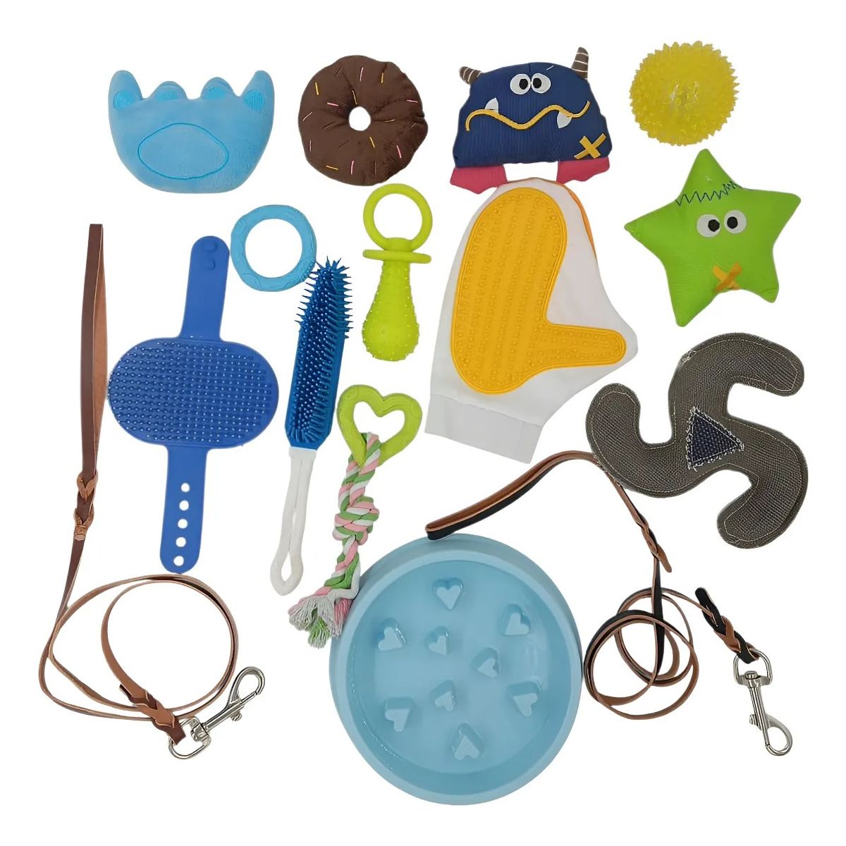 DEFENSOR FOREVER - Set 15 Juguetes Para Mascotas Perros Pelota Cepillos Y accesorios de aseo