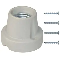 STANFORD - Portalámpara Base Recta Loza 250V 4A Rosca E27