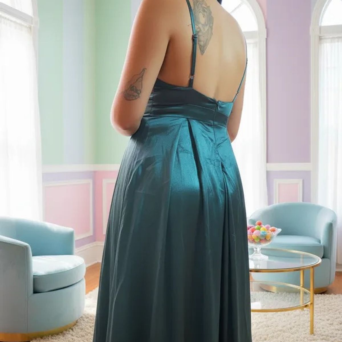 LUNA - VESTIDO SATIN FIESTA PARIS