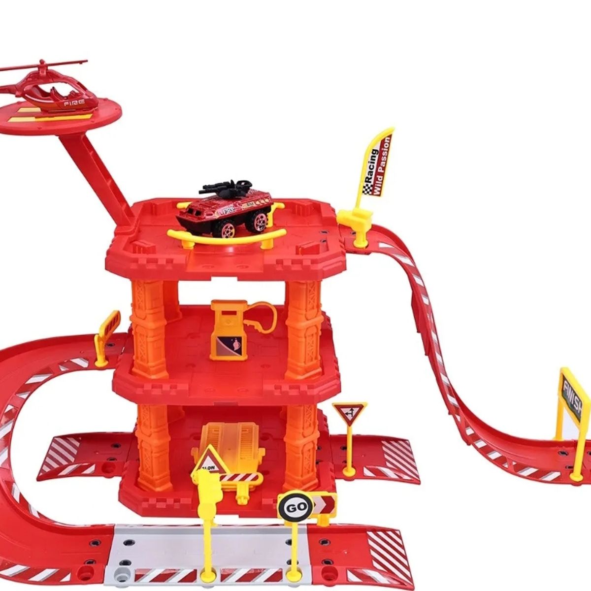 GENERICO - Pista Estacion De Bomberos 1 Auto 1 Helicoptero