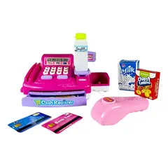 GENERICO - Caja Registradora de Juguete Shopping Con Sonido Y Accesorios Rosada