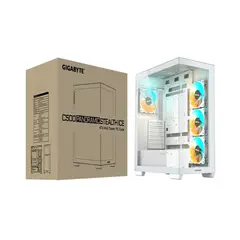 GIGABYTE - GABINETE GAMER GYGABYTE C500 PANORAMIC STEALTH ICE INCLUYE 4 FANS ARGB 120MM