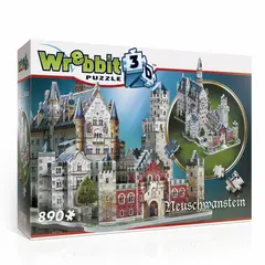 WREBBIT - 2005 NEUSCHWANSTEIN CASTLE PUZZLE 3D 890 PIEZAS