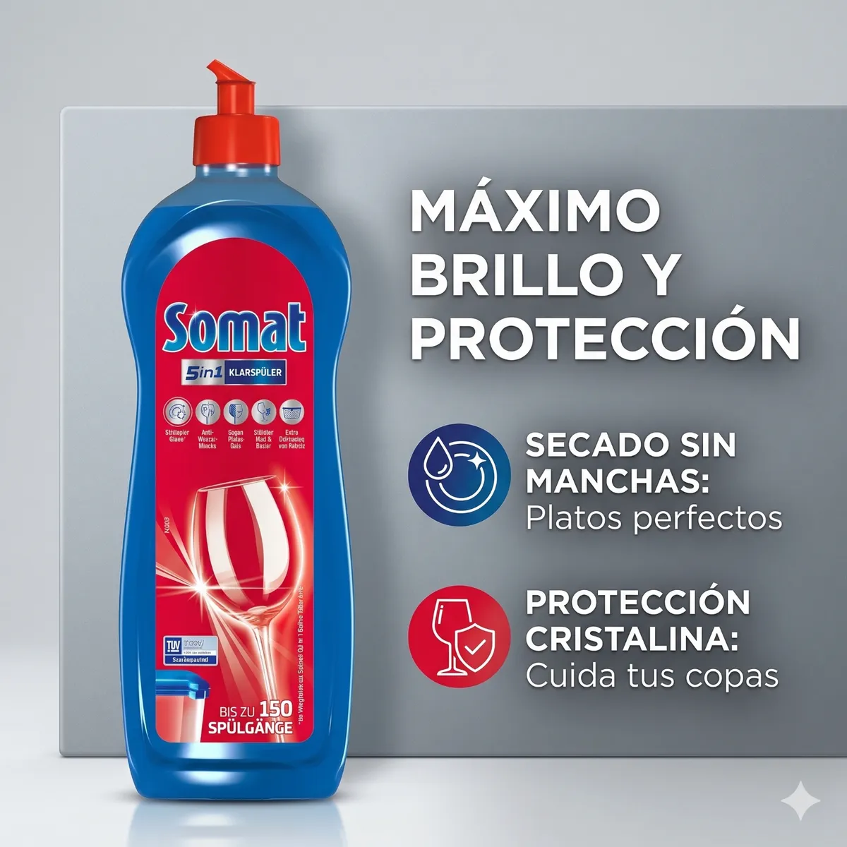 GENERICO - Abrillantador Lavavajillas Somat 750 ml