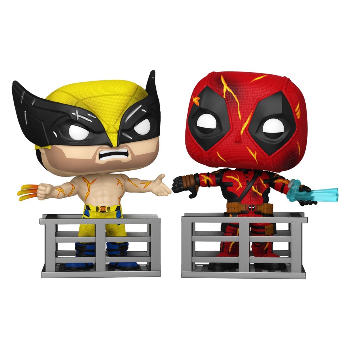 FUNKO - Funko Pop Marvel – Wolverine 1566 y Deadpool 1567 + Protectores
