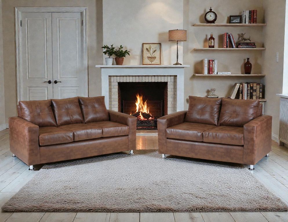 Living Asiria 32  - Cuero Sintetico Pu / Caramelo