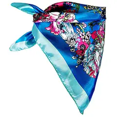 VIVAFELICIA - Pañuelo Bandana Jardín Turquesa